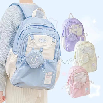Qfdian Girl's Backpack Student New Fashion Backpacks for Girls Large Capacity School Bag Travel Bag Female Shoulder Bag for High School